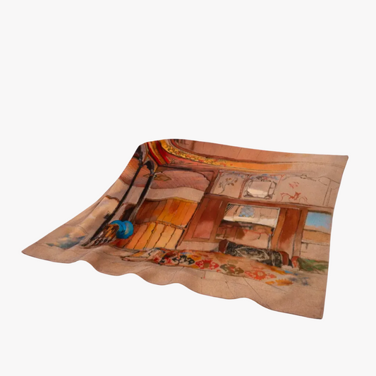 Premium Silk Bandana Ornate Interior with Warm Hues – Timeless Designer Style