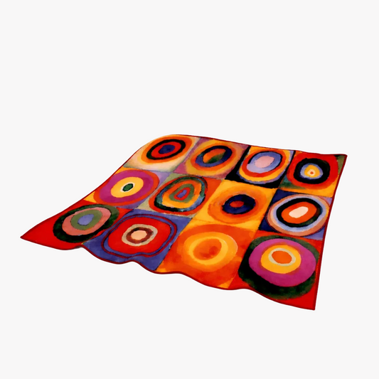 Premium Silk Bandana Squares with Circles – Timeless Designer Style