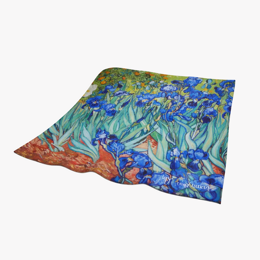 Finissimo Hand-Rolled Edges Silk Bandana - Blue Iris