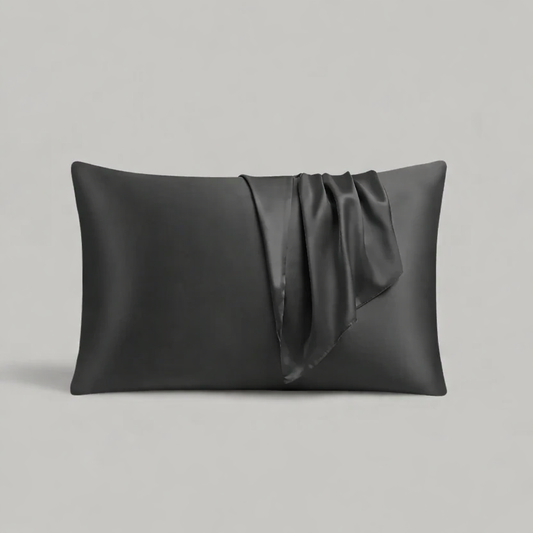 Silk pillowcase 50x70cm in grey colour