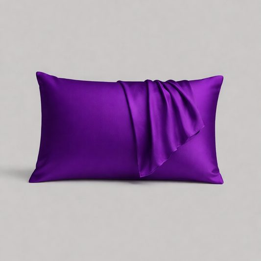 Silk pillowcase 50x70cm in purple colour